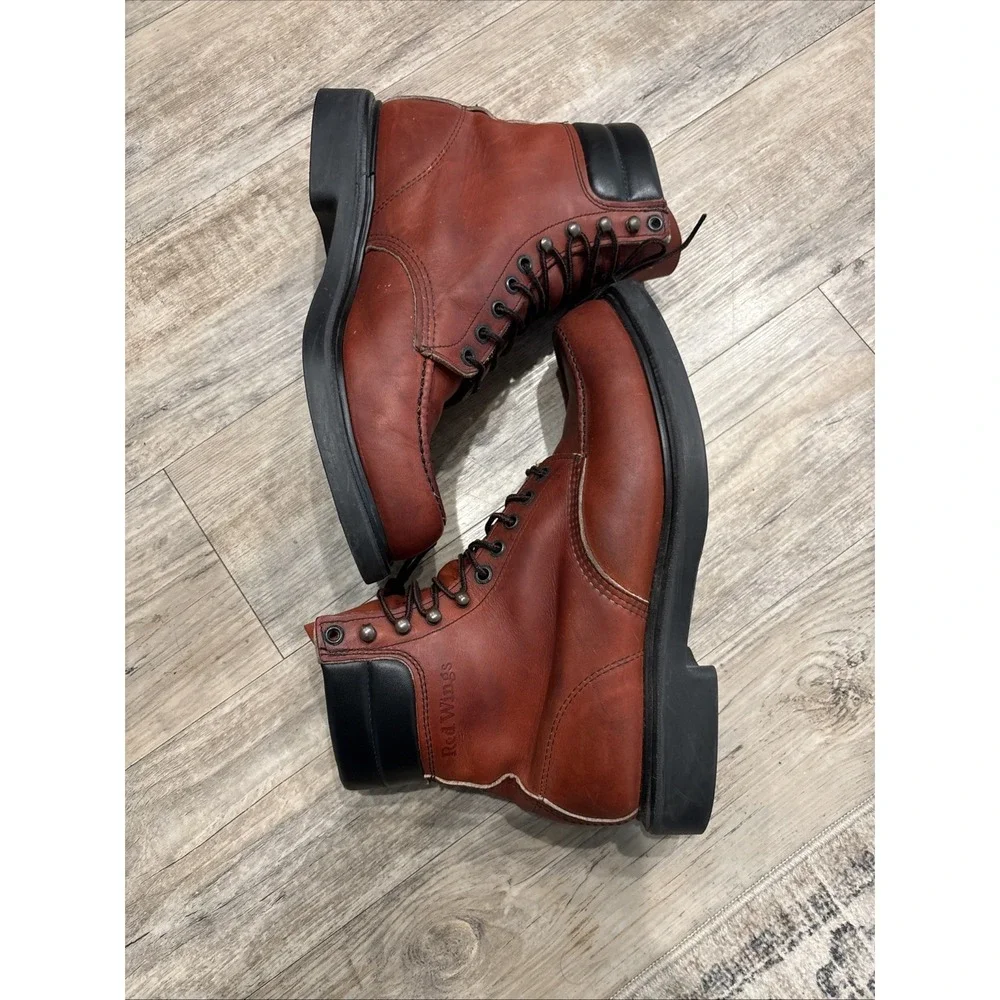 Vintage USA Red Wing 404 Moc Toe Super Sole Leather Work Boot Mens Size 11E